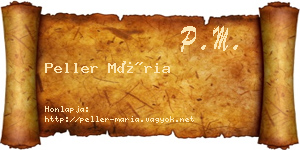 Peller Mária névjegykártya
