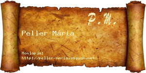 Peller Mária névjegykártya
